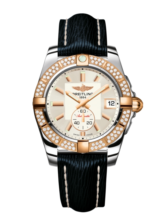Breitling C3733053.G714.215X : Galactic 36 Automatic Stainless Steel / Rose Gold / Diamond / Stratus Silver / Sahara