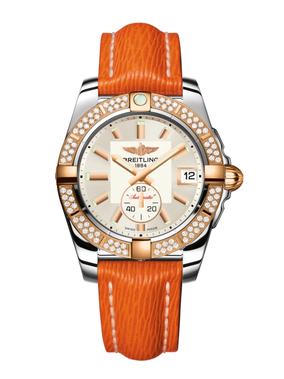 Breitling C3733053.G714.217X : Galactic 36 Automatic Stainless Steel / Rose Gold / Diamond / Stratus Silver / Sahara