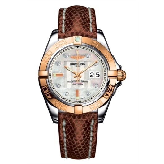 Breitling C49350L2.A706.146Z : Galactic 41 Stainless Steel / Rose Gold / Pearl Diamond / Teju