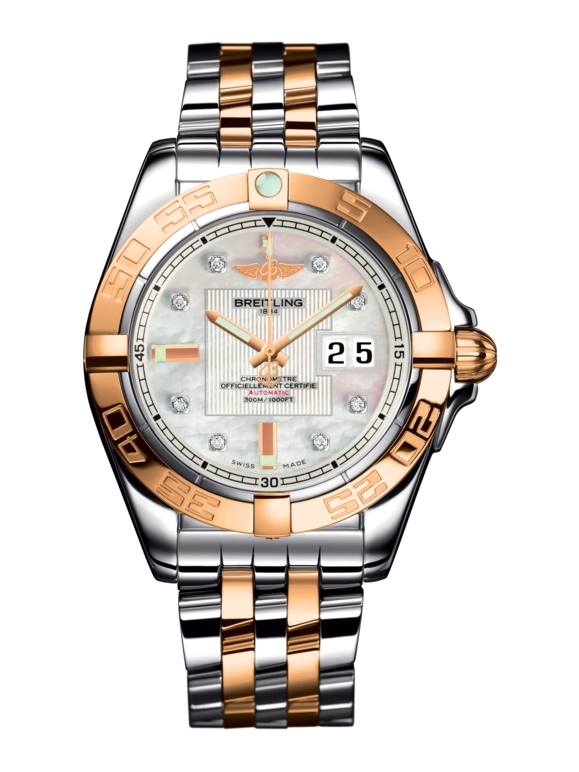 Breitling C49350L2.A706.366C : Galactic 41 Stainless Steel / Rose Gold / Pearl Diamond / Bracelet