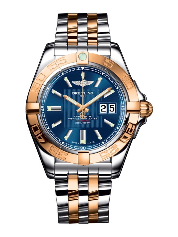 Breitling C49350L2.C810.366C : Galactic 41 Stainless Steel / Rose Gold / Metallica Blue / Bracelet