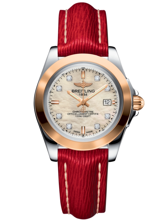 Breitling C7133012/A803/209X/A14BA.1 : Galactic 32 Sleek Edition Stainless Steel / Rose Gold / Pearl Diamond / Sahara