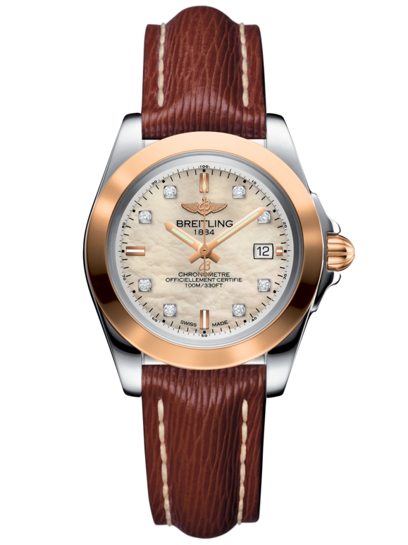 Breitling C7133012/A803/211X/A14BA.1 : Galactic 32 Sleek Edition Stainless Steel / Rose Gold / Pearl Diamond / Sahara