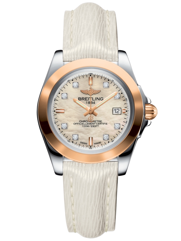 Breitling C7133012/A803/235X/A14BA.1 : Galactic 32 Sleek Edition Stainless Steel / Rose Gold / Pearl Diamond / Sahara