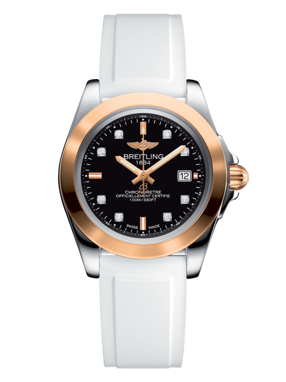 Breitling C7133012/BF64/164S/A14S.1 : Galactic 32 Sleek Edition Stainless Steel / Rose Gold / Trophy Black Diamond / Rubber