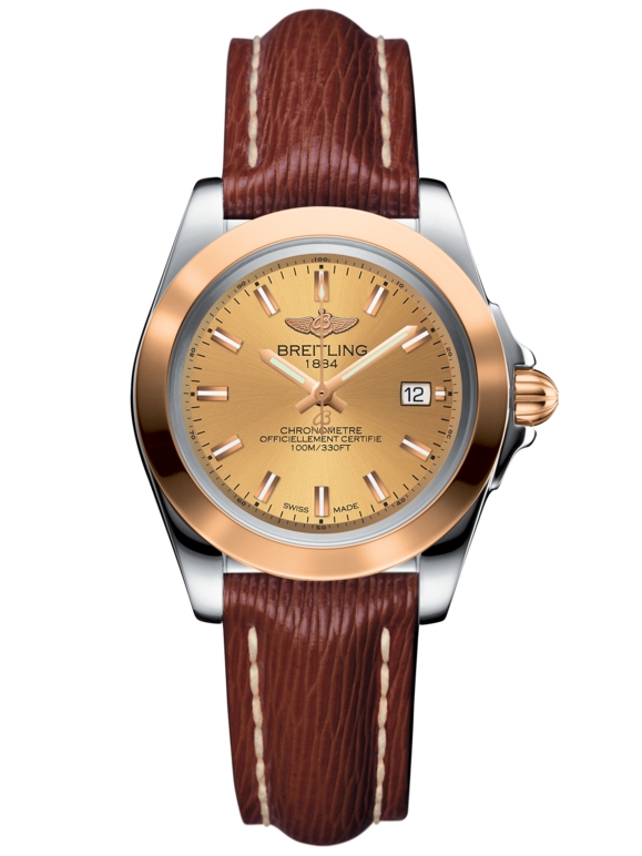 Breitling C7133012/H549/211X/A14BA.1 : Galactic 32 Sleek Edition Stainless Steel / Rose Gold / Golden Sun / Sahara