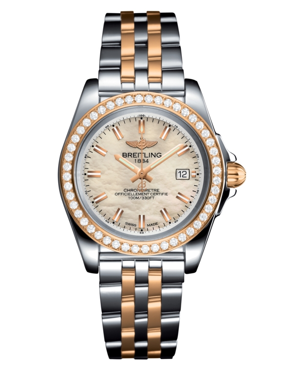 Breitling C71330531A1C1 : Galactic 32 Sleek Edition Stainless Steel / Rose Gold / Diamond / Pearl / Bracelet