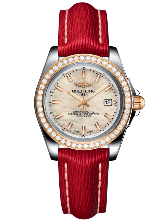 Breitling C7133053/A802/209X/A14BA.1 : Galactic 32 Sleek Edition Stainless Steel / Rose Gold / Diamond / Pearl / Sahara