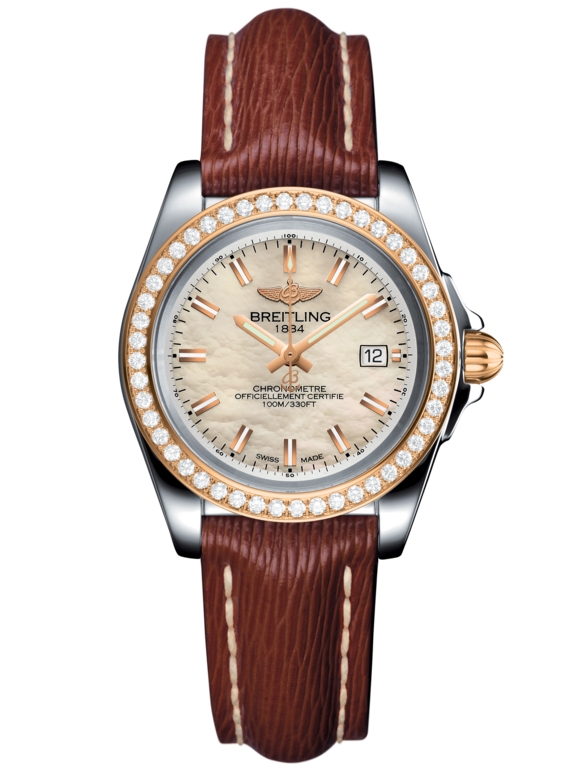 Breitling C7133053/A802/211X/A14BA.1 : Galactic 32 Sleek Edition Stainless Steel / Rose Gold / Diamond / Pearl / Sahara