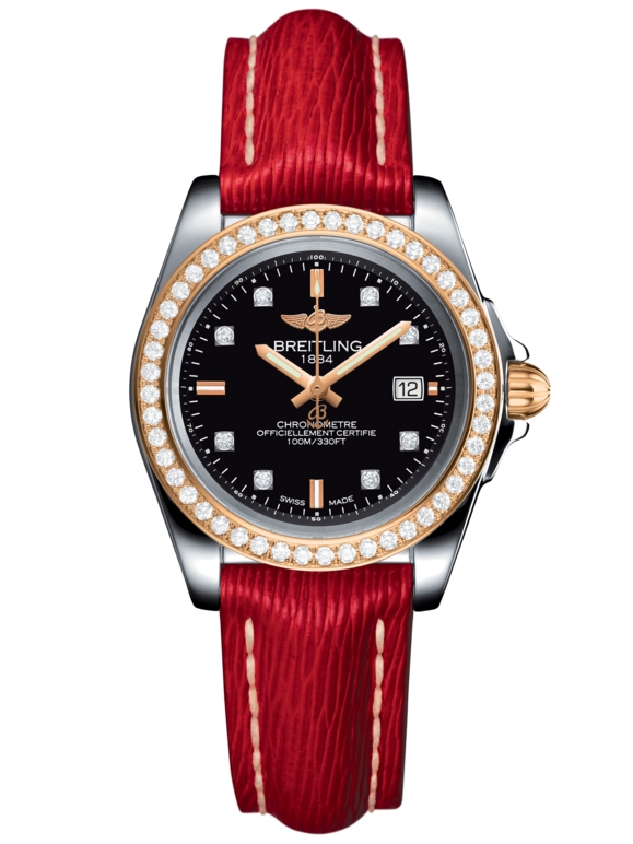 Breitling C7133053/BF64/209X/A14BA.1 : Galactic 32 Sleek Edition Stainless Steel / Rose Gold / Diamond / Trophy Black Diamond / Sahara