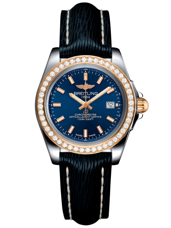 Breitling C7133053/C952/210X/A14BA.1 : Galactic 32 Sleek Edition Stainless Steel / Rose Gold / Diamond / Horizon Blue / Sahara