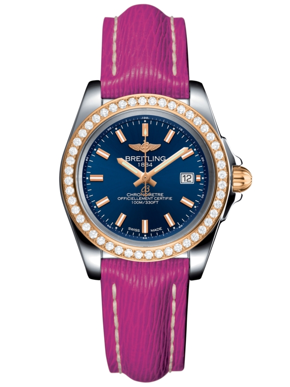 Breitling C7133053/C952/241X/A14BA.1 : Galactic 32 Sleek Edition Stainless Steel / Rose Gold / Diamond / Horizon Blue / Sahara