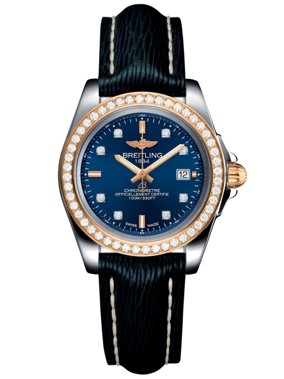 Breitling C7133053/C967/210X/A14BA.1 : Galactic 32 Sleek Edition Stainless Steel / Rose Gold / Diamond / Horizon Blue Diamond / Sahara