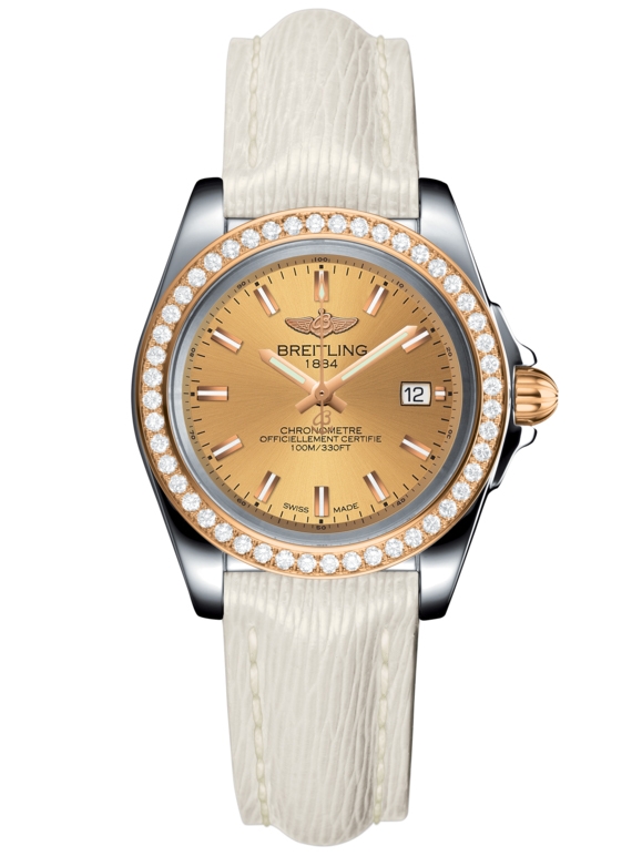 Breitling C7133053/H549/235X/A14BA.1 : Galactic 32 Sleek Edition Stainless Steel / Rose Gold / Diamond / Golden Sun / Sahara