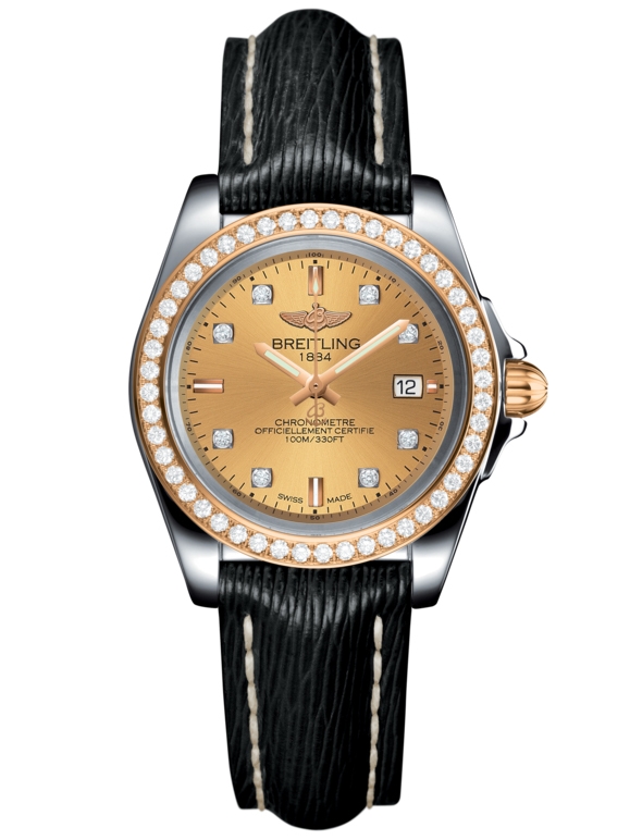 Breitling C7133053/H550/208X/A14BA.1 : Galactic 32 Sleek Edition Stainless Steel / Rose Gold / Diamond / Golden Sun Diamond / Sahara