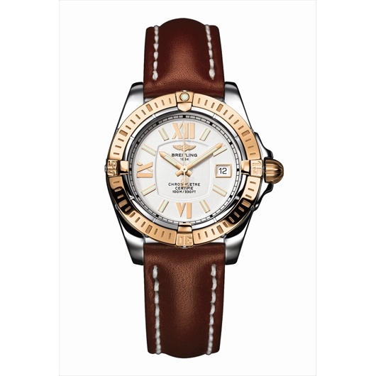 Breitling C7135612.G650 : Cockpit Lady Gold Bezel / Silver / Calf