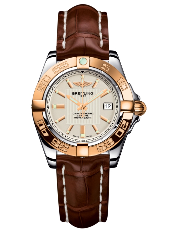 Breitling C71356L2.G704.778P : Galactic 32 Stainless Steel / Rose Gold / Sierra Silver / Croco