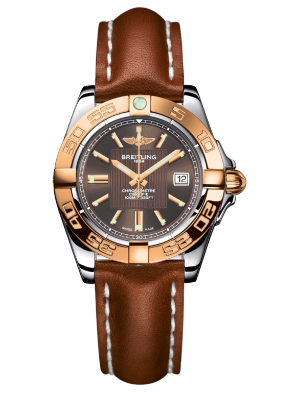 Breitling C71356L2.Q581.406X : Galactic 32 Stainless Steel / Rose Gold / Solar Bronze / Calf