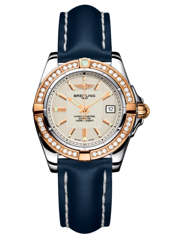 Breitling C71356LA.G704.116X : Galactic 32 Stainless Steel / Rose Gold / Diamond / Sierra Silver / Calf