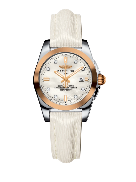 Breitling C7234812/A792/274X/A12BA.1 : Galactic 29 Stainless Steel / Rose Gold / Pearl Diamond / Sahara