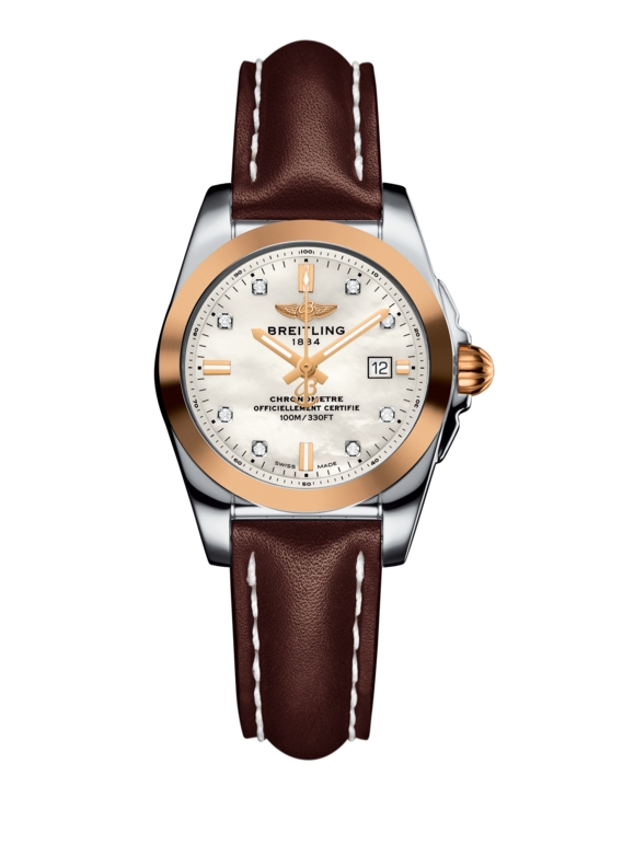 Breitling C7234812/A792/484X/A12BA.1 : Galactic 29 Stainless Steel / Rose Gold / Pearl Diamond / Calf