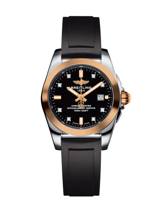 Breitling C7234812/BE86/248S/A12S.1 : Galactic 29 Stainless Steel / Rose Gold / Trophy Black Diamond / Rubber