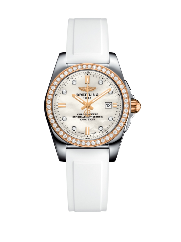 Breitling C7234853/A792/249S/A12S.1 : Galactic 29 Stainless Steel / Rose Gold / Diamond / Pearl Diamond / Rubber