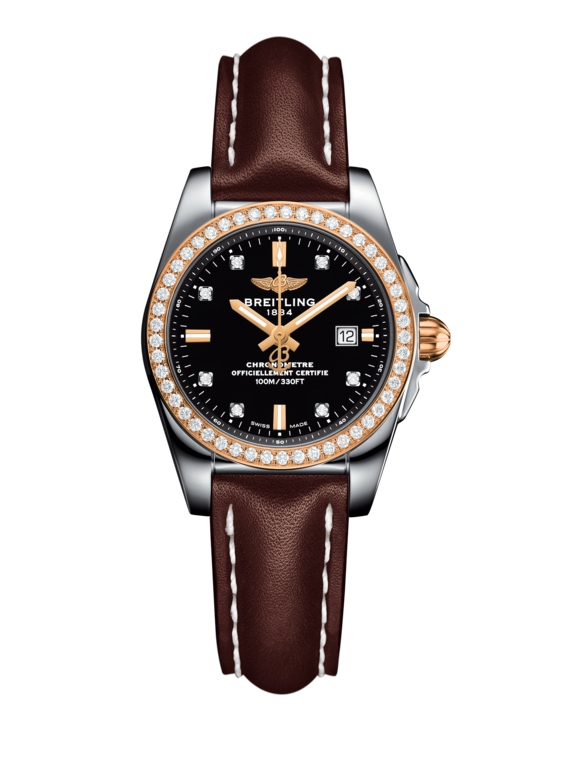 Breitling C7234853/BE86/484X/A12BA.1 : Galactic 29 Stainless Steel / Rose Gold / Diamond / Trophy Black Diamond / Calf