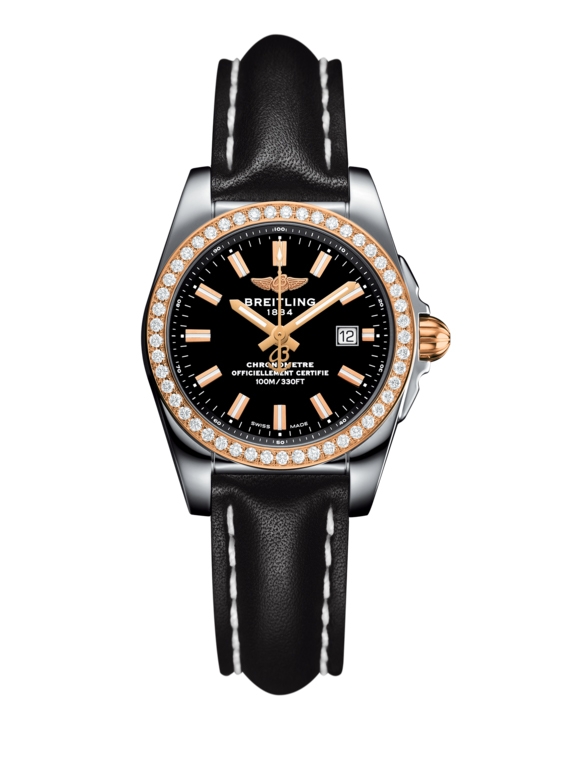 Breitling C7234853/BF32/477X/A12BA.1 : Galactic 29 Stainless Steel / Rose Gold / Diamond / Trophy Black / Calf