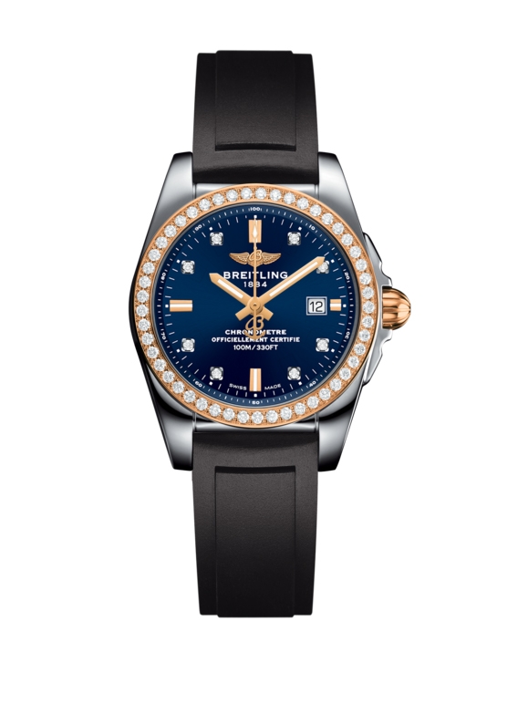 Breitling C7234853/C964/248S/A12S.1 : Galactic 29 Stainless Steel / Rose Gold / Diamond / Horizon Blue Diamond / Rubber