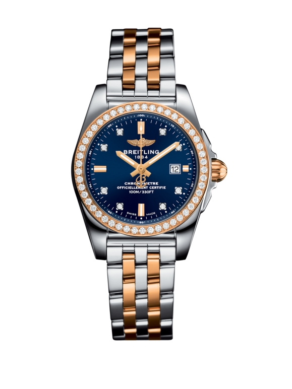Breitling C7234853/C964/791C : Galactic 29 Stainless Steel / Rose Gold / Diamond / Horizon Blue Diamond / Bracelet