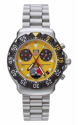 TAG Heuer CA1213.BA0493 : Formula 1 Chronograph Quartz Stainless Steel / Yellow / Bracelet
