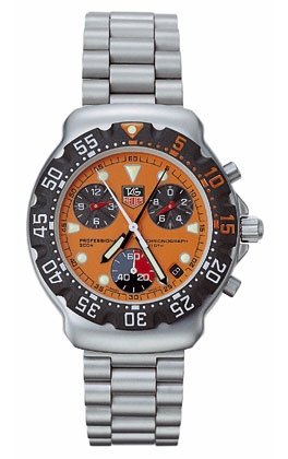 TAG Heuer CA1214.BA0493 : Formula 1 Chronograph Quartz Stainless Steel / Orange / Bracelet