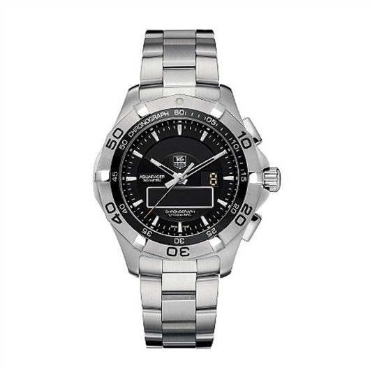 TAG Heuer CAF1010.BA0821 : Aquaracer 300M Chronotimer 43 Stainless Steel / Black / Bracelet
