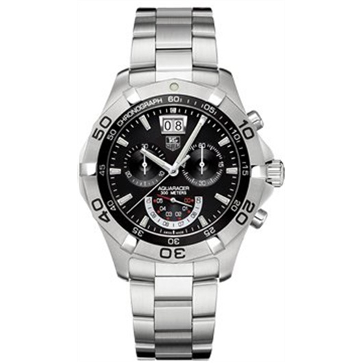 TAG Heuer CAF101A.BA0821 : Aquaracer 300M Quartz Chronograph 43 Stainless Steel / Black / Bracelet