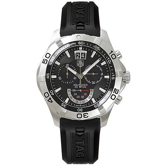TAG Heuer CAF101A.FT8011 : Aquaracer 300M Quartz Chronograph 43 Stainless Steel / Black / Rubber