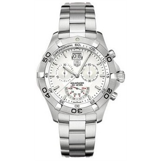 TAG Heuer CAF101B.BA0821 : Aquaracer 300M Quartz Chronograph 43 Stainless Steel / Silver / Bracelet