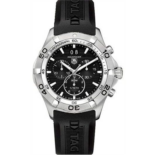 TAG Heuer CAF101E.FT8011 : Aquaracer 300M Quartz Chronograph 43 Stainless Steel / Black / Rubber