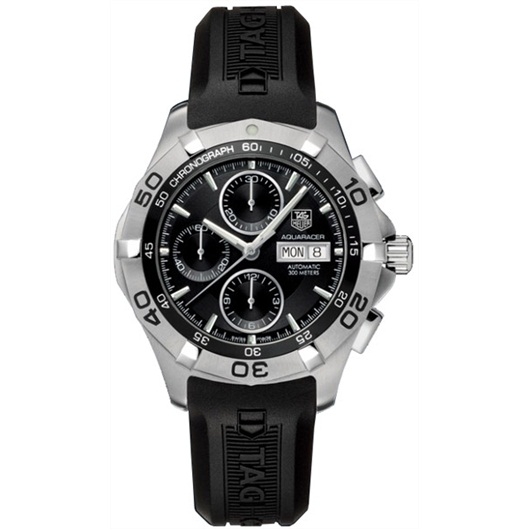 TAG Heuer CAF2010.FT8011 : Aquaracer 300M Calibre 16 Day-Date 43 Stainless Steel / Black / Rubber