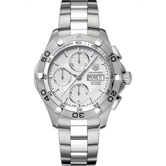 TAG Heuer CAF2011.BA0815 : Aquaracer 300M Calibre 16 Day-Date 43 Stainless Steel / Silver / Bracelet