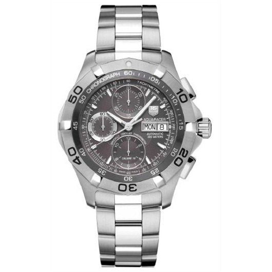 TAG Heuer CAF5011.BA0815 : Aquaracer Calibre 16 Day-Date COSC 43 Stainless Steel / Grey / Bracelet