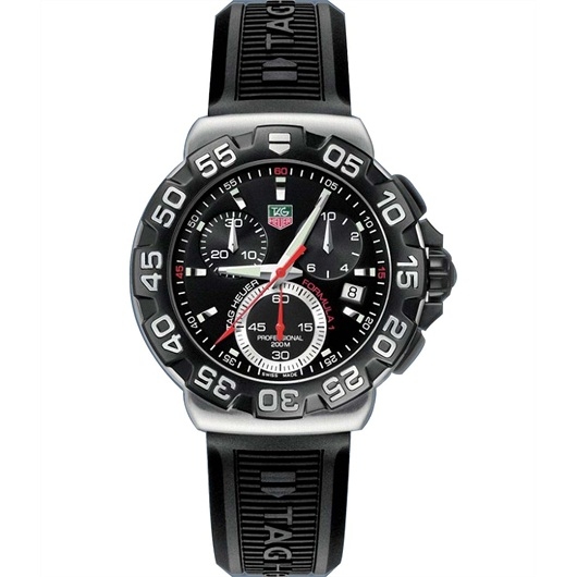 TAG Heuer CAH1110.BT0714 : Formula 1 Quartz Chronograph 41 Stainless Steel / Black / Rubber