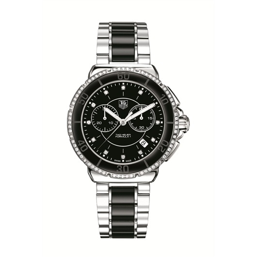 TAG Heuer CAH1212.BA0862 : Formula 1 Chronograph Quartz 41 Stainless Steel / Diamond / Black / Bracelet
