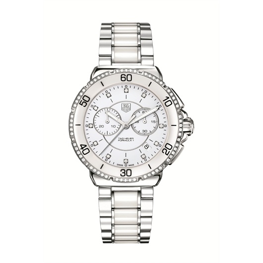 TAG Heuer CAH1213.BA0863 : Formula 1 Chronograph Quartz 41 Stainless Steel / Diamond / White / Bracelet
