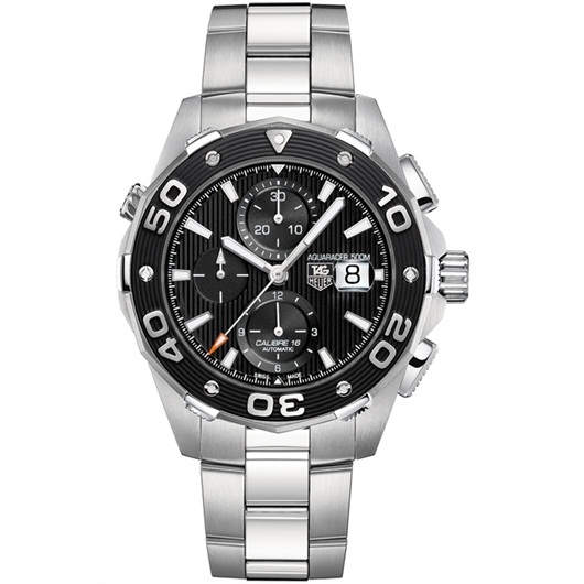 TAG Heuer CAJ2110.BA0872 : Aquaracer 500M Calibre 16 44 Stainless Steel / Black / Bracelet