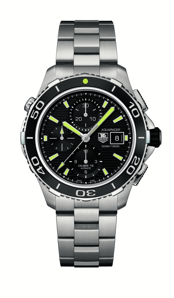 TAG Heuer CAK2111.BA0833 : Aquaracer 500M  Calibre 16 43 Stainless Steel / Black / Bracelet