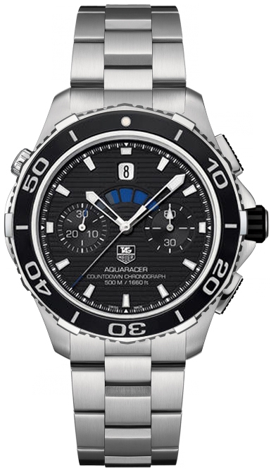 TAG Heuer CAK211A.BA0833 : Aquaracer 500M Calibre 72 43 Stainless Steel / Black / Bracelet
