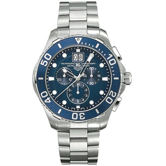 TAG Heuer CAN1011.BA0821 : Aquaracer 300M Quartz Chronograph 43 Stainless Steel / Blue / Bracelet