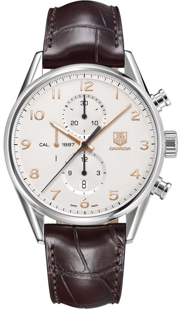 TAG Heuer CAR2012.FC6236 : Carrera Calibre 1887 43 Stainless Steel / Silver / Alligator