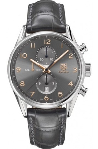 TAG Heuer CAR2013.FC6313 : Carrera Calibre 1887 43 Stainless Steel / Grey / Alligator